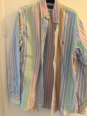 Polo by Ralph Lauren Men's Multi-Stripe Button-Down Shirt - Pastel
